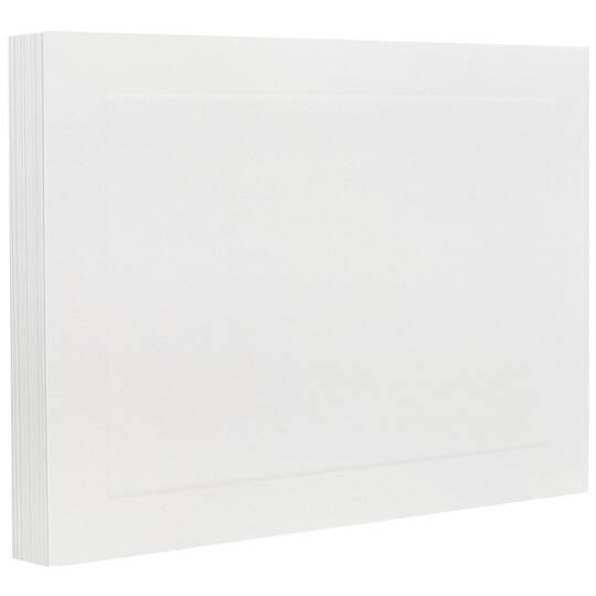JAM Paper 4.25" x 5.5" White Panel Blank Flat Note Cards